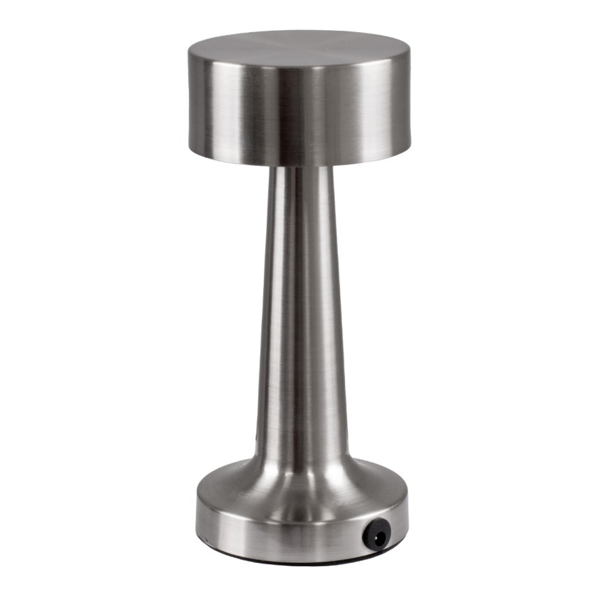 BELLA Μοντέρνο Επιτραπέζιο Φωτιστικό Πορτατίφ LED 1.5W 105lm 120° DC 5V Επαναφορτιζόμενο με Μπαταρία Li-ion 1800mAh - Διακόπτη Αφής με 3 Εντάσεις Φωτισμού Θερμό Λευκό 2700K Dimmable - Φ9 x 21cm - Ασημί BELLA Μοντέρνο Επιτραπέζιο Φωτιστικό Πορτατίφ LED 1.5W 105lm 120° DC 5V Επαναφορτιζόμενο με Μπαταρία Li-ion 1800mAh - Διακόπτη Αφής με 3 Εντάσεις Φωτισμού Θερμό Λευκό 2700K Dimmable - Φ9 x 21cm - Ασημί