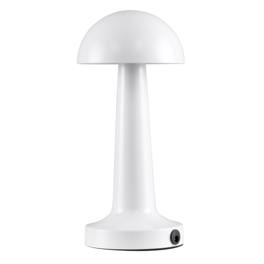 COCO  Μοντέρνο Επιτραπέζιο Φωτιστικό Πορτατίφ LED 1.5W 105lm 120° DC 5V Επαναφορτιζόμενο με Μπαταρία 1800mAh - Διακόπτη Αφής με 3 Εντάσεις Φωτισμού Θερμό Λευκό 2700K Dimmable - Φ10 x 22cm - Λευκό