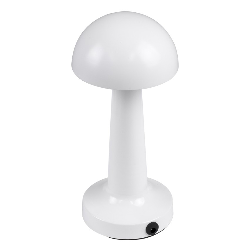 COCO  Μοντέρνο Επιτραπέζιο Φωτιστικό Πορτατίφ LED 1.5W 105lm 120° DC 5V Επαναφορτιζόμενο με Μπαταρία 1800mAh - Διακόπτη Αφής με 3 Εντάσεις Φωτισμού Θερμό Λευκό 2700K Dimmable - Φ10 x 22cm - Λευκό