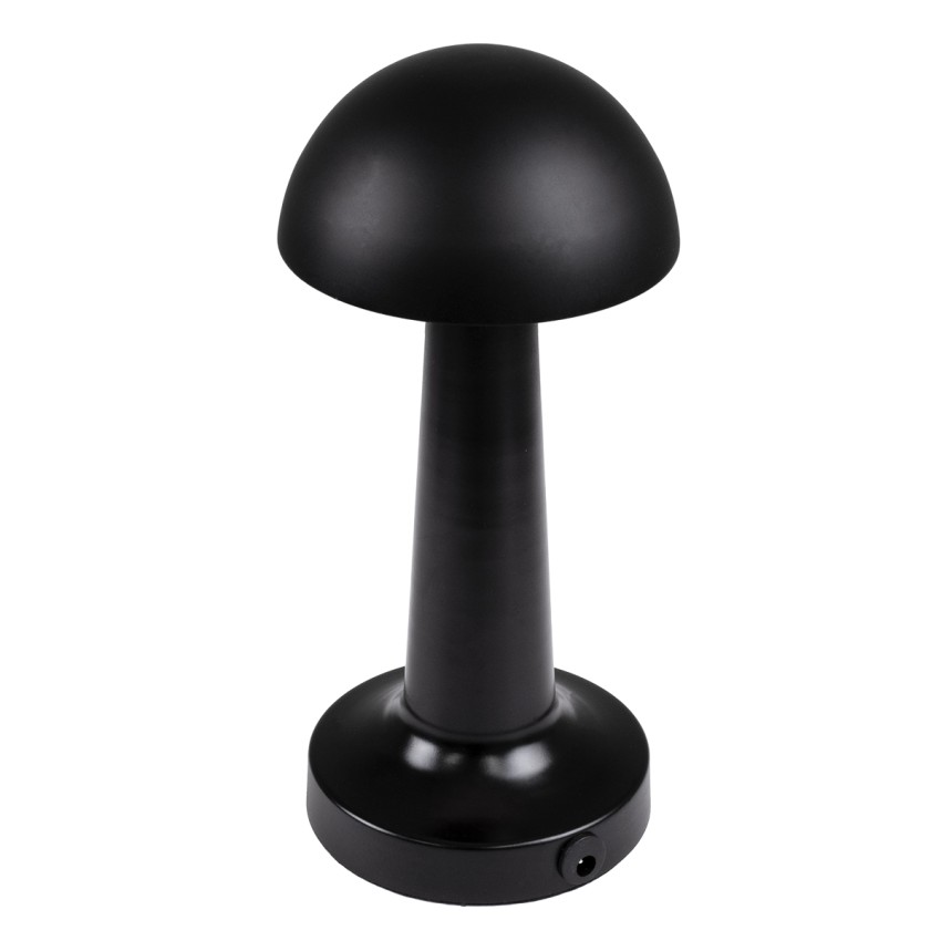 COCO  Μοντέρνο Επιτραπέζιο Φωτιστικό Πορτατίφ LED 1.5W 105lm 120° DC 5V Επαναφορτιζόμενο με Μπαταρία Li-ion 1800mAh - Διακόπτη Αφής με 3 Εντάσεις Φωτισμού Θερμό Λευκό 2700K Dimmable - Φ10 x 22cm - Μαύρο