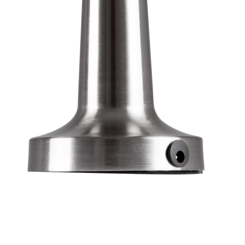 COCO  Μοντέρνο Επιτραπέζιο Φωτιστικό Πορτατίφ LED 1.5W 105lm 120° DC 5V Επαναφορτιζόμενο με Μπαταρία Li-ion 1800mAh - Διακόπτη Αφής με 3 Εντάσεις Φωτισμού Θερμό Λευκό 2700K Dimmable - Φ10 x 22cm - Ασημί