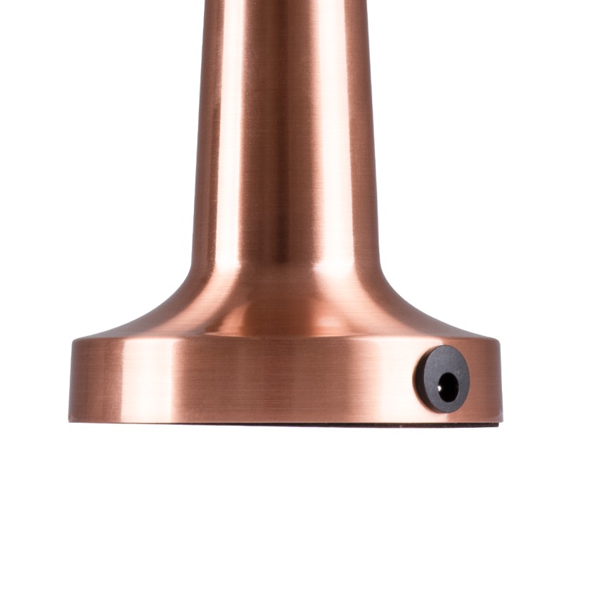 COCO  Μοντέρνο Επιτραπέζιο Φωτιστικό Πορτατίφ LED 1.5W 105lm 120° DC 5V Επαναφορτιζόμενο με Μπαταρία Li-ion 1800mAh - Διακόπτη Αφής με 3 Εντάσεις Φωτισμού Θερμό Λευκό 2700K Dimmable - Φ10 x 22cm - Χάλκινο