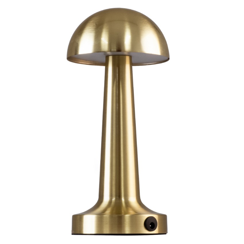 COCO  Μοντέρνο Επιτραπέζιο Φωτιστικό Πορτατίφ LED 1.5W 105lm 120° DC 5V Επαναφορτιζόμενο με Μπαταρία Li-ion 1800mAh - Διακόπτη Αφής με 3 Εντάσεις Φωτισμού Θερμό Λευκό 2700K Dimmable - Φ10 x 22cm - Χρυσό