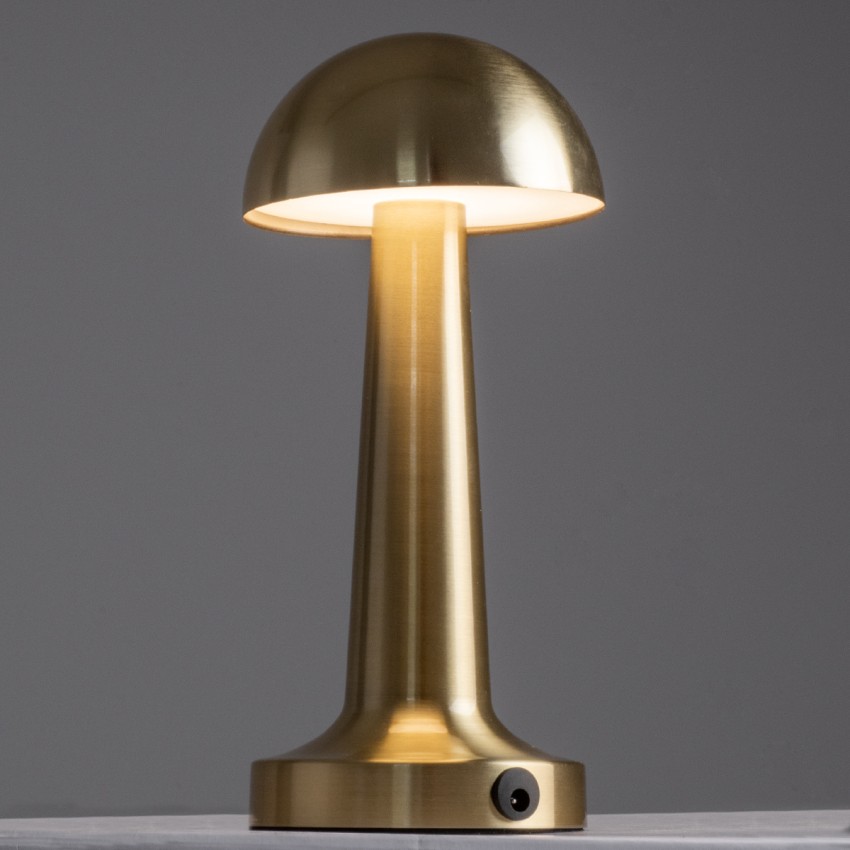 COCO  Μοντέρνο Επιτραπέζιο Φωτιστικό Πορτατίφ LED 1.5W 105lm 120° DC 5V Επαναφορτιζόμενο με Μπαταρία Li-ion 1800mAh - Διακόπτη Αφής με 3 Εντάσεις Φωτισμού Θερμό Λευκό 2700K Dimmable - Φ10 x 22cm - Χρυσό