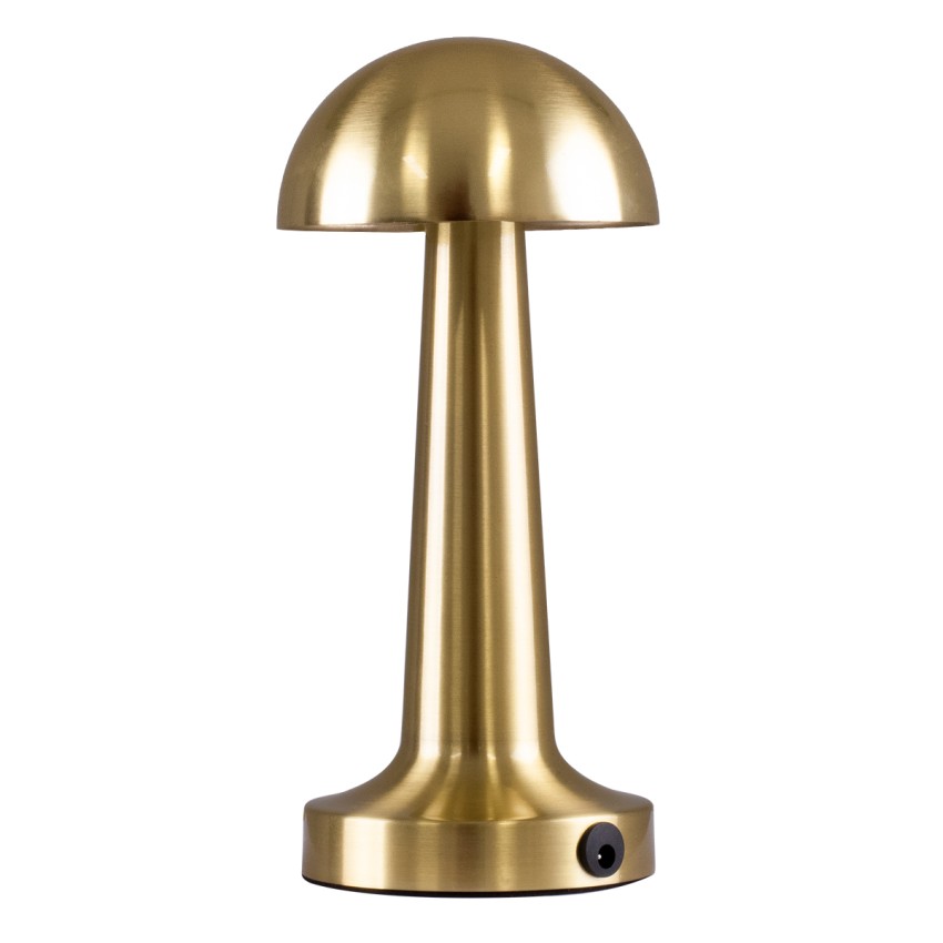 COCO  Μοντέρνο Επιτραπέζιο Φωτιστικό Πορτατίφ LED 1.5W 105lm 120° DC 5V Επαναφορτιζόμενο με Μπαταρία Li-ion 1800mAh - Διακόπτη Αφής με 3 Εντάσεις Φωτισμού Θερμό Λευκό 2700K Dimmable - Φ10 x 22cm - Χρυσό