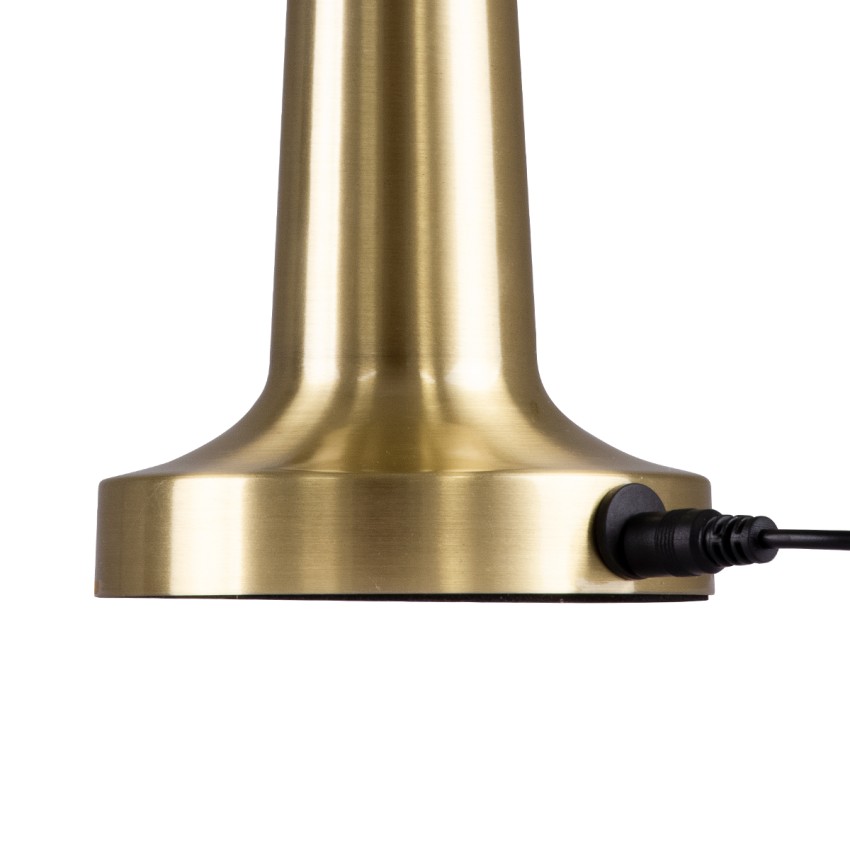 COCO  Μοντέρνο Επιτραπέζιο Φωτιστικό Πορτατίφ LED 1.5W 105lm 120° DC 5V Επαναφορτιζόμενο με Μπαταρία Li-ion 1800mAh - Διακόπτη Αφής με 3 Εντάσεις Φωτισμού Θερμό Λευκό 2700K Dimmable - Φ10 x 22cm - Χρυσό