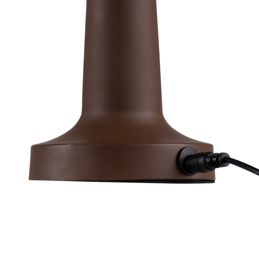 COCO  Μοντέρνο Επιτραπέζιο Φωτιστικό Πορτατίφ LED 1.5W 105lm 120° DC 5V Επαναφορτιζόμενο με Μπαταρία Li-ion 1800mAh - Διακόπτη Αφής με 3 Εντάσεις Φωτισμού Θερμό Λευκό 2700K Dimmable - Φ10 x 22cm - Σκούρο Καφέ