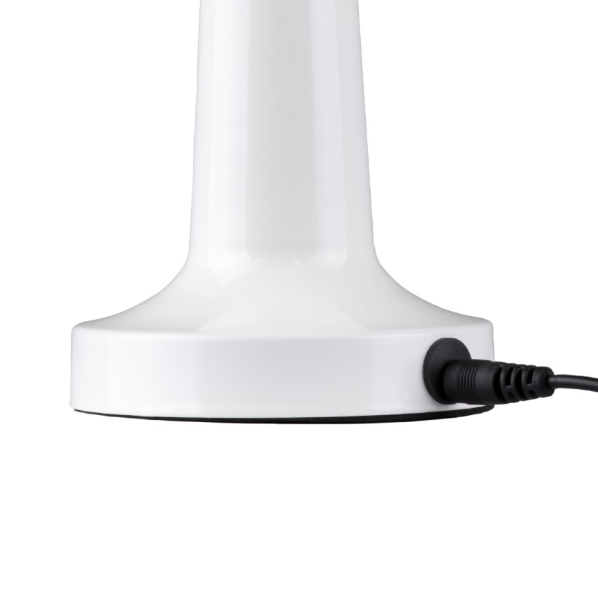 MOLLY  Μοντέρνο Επιτραπέζιο Φωτιστικό Πορτατίφ LED 1.5W 105lm 120° DC 5V Επαναφορτιζόμενο με Μπαταρία Li-ion 1800mAh - Διακόπτη Αφής με 3 Εντάσεις Φωτισμού Θερμό Λευκό 2700K Dimmable - Φ10 x 23cm - Λευκό