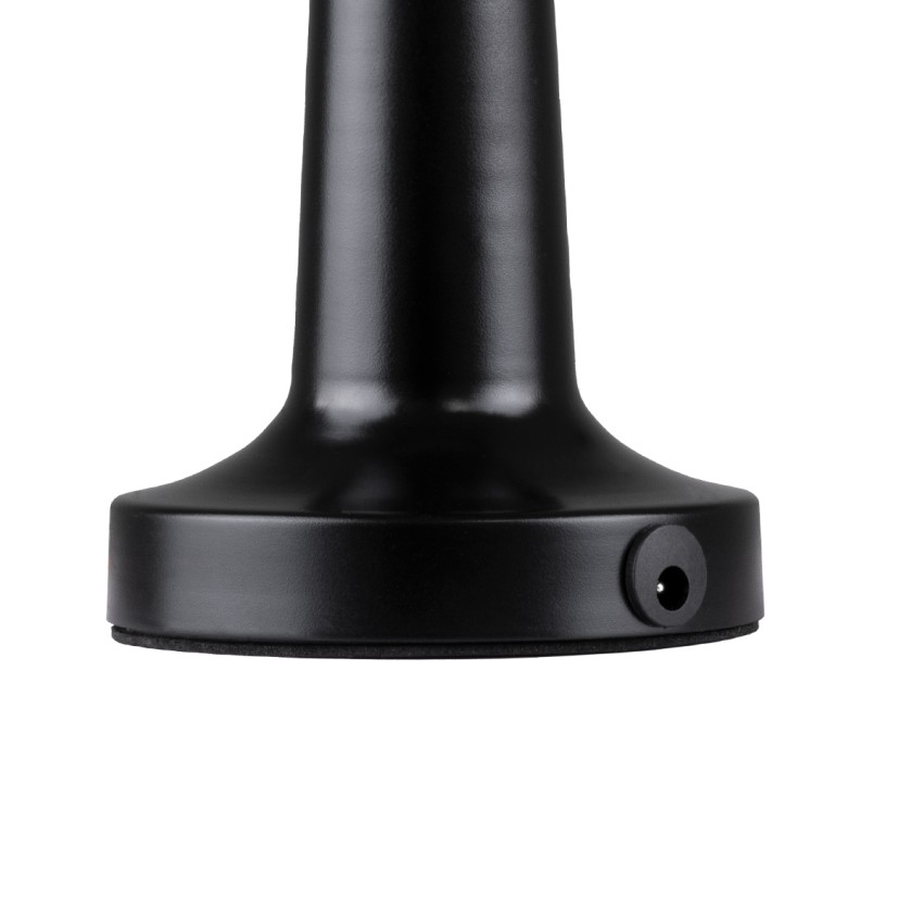 MOLLY  Μοντέρνο Επιτραπέζιο Φωτιστικό Πορτατίφ LED 1.5W 105lm 120° DC 5V Επαναφορτιζόμενο με Μπαταρία Li-ion 1800mAh - Διακόπτη Αφής με 3 Εντάσεις Φωτισμού Θερμό Λευκό 2700K Dimmable - Φ10 x 23cm - Μαύρο