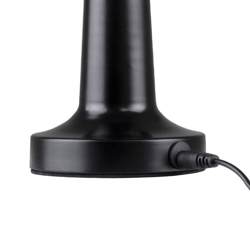 MOLLY  Μοντέρνο Επιτραπέζιο Φωτιστικό Πορτατίφ LED 1.5W 105lm 120° DC 5V Επαναφορτιζόμενο με Μπαταρία Li-ion 1800mAh - Διακόπτη Αφής με 3 Εντάσεις Φωτισμού Θερμό Λευκό 2700K Dimmable - Φ10 x 23cm - Μαύρο