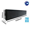GLOBOSTAR® DISPLAY  Κυλιόμενη Ψηφιακή Επιγραφή P10 Διπλής Όψης LED AC 220-240V Αδιάβροχο IP65 Κόκκινο - WiFi Control μέσω FK APP - Αισθητήρας Θερμοκρασίας & Υγρασίας - Μ104 x Π12 x Υ20cm