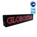 GLOBOSTAR® DISPLAY  Κυλιόμενη Ψηφιακή Επιγραφή P10 Διπλής Όψης LED AC 220-240V Αδιάβροχο IP65 Κόκκινο - WiFi Control μέσω FK APP - Αισθητήρας Θερμοκρασίας & Υγρασίας - Μ104 x Π12 x Υ20cm