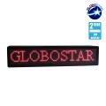 GLOBOSTAR® DISPLAY  Κυλιόμενη Ψηφιακή Επιγραφή P10 Διπλής Όψης LED AC 220-240V Αδιάβροχο IP65 Κόκκινο - WiFi Control μέσω FK APP - Αισθητήρας Θερμοκρασίας & Υγρασίας - Μ104 x Π12 x Υ20cm