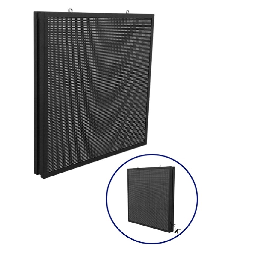 Κυλιόμενη Ψηφιακή Επιγραφή P10 LED SMD AC 220-240V με Wi-Fi - Αδιάβροχή IP65 - Διπλής Όψης - Μ104 x Π12 x Υ104cm RGBW