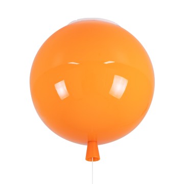 GLOBOSTAR® BALLOON  Παιδικό Φωτιστικό Οροφής με Ντουί 1 x E27 AC 220-240V IP20 - Πορτοκαλί - Μ30 x Π30 x Υ33cm