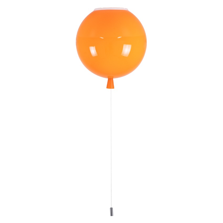 GLOBOSTAR® BALLOON  Παιδικό Φωτιστικό Οροφής με Ντουί 1 x E27 AC 220-240V IP20 - Πορτοκαλί - Μ30 x Π30 x Υ33cm
