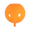 GLOBOSTAR® BALLOON  Παιδικό Φωτιστικό Οροφής με Ντουί 1 x E27 AC 220-240V IP20 - Πορτοκαλί - Μ30 x Π30 x Υ33cm