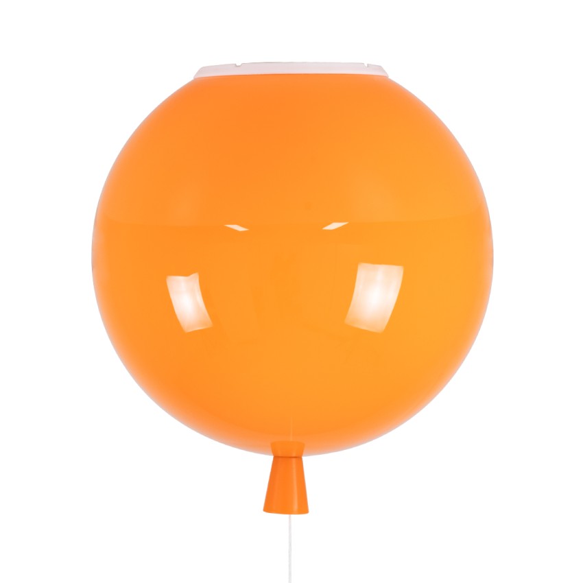 GLOBOSTAR® BALLOON  Παιδικό Φωτιστικό Οροφής με Ντουί 1 x E27 AC 220-240V IP20 - Πορτοκαλί - Μ30 x Π30 x Υ33cm