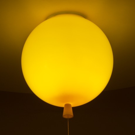 GLOBOSTAR® BALLOON  Παιδικό Φωτιστικό Οροφής με Ντουί 1 x E27 AC 220-240V IP20 - Κίτρινο - Μ30 x Π30 x Υ33cm