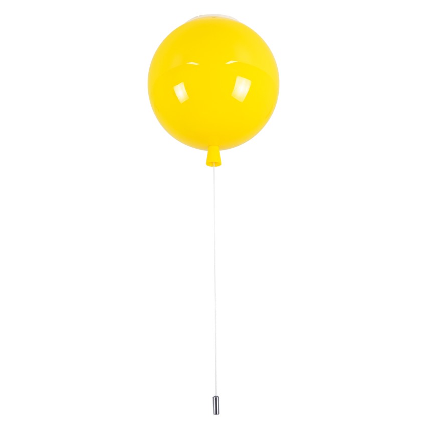 GLOBOSTAR® BALLOON  Παιδικό Φωτιστικό Οροφής με Ντουί 1 x E27 AC 220-240V IP20 - Κίτρινο - Μ30 x Π30 x Υ33cm