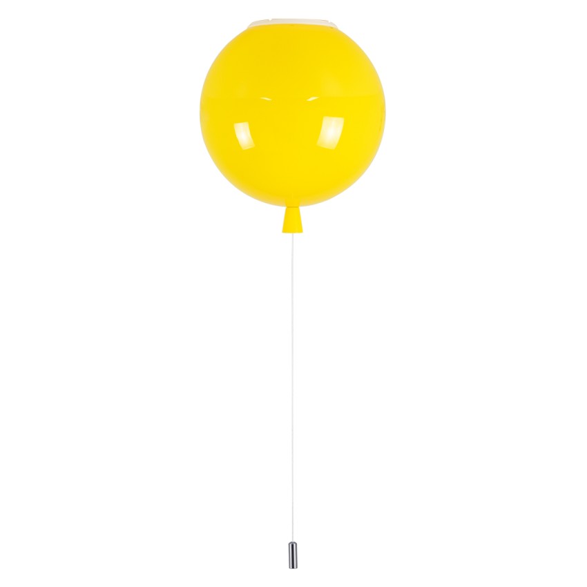 GLOBOSTAR® BALLOON  Παιδικό Φωτιστικό Οροφής με Ντουί 1 x E27 AC 220-240V IP20 - Κίτρινο - Μ30 x Π30 x Υ33cm