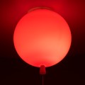 BALLOON  Παιδικό Φωτιστικό Οροφής Μπάλα Μονόφωτο 1 x E27 IP20 Κόκκινο Πλαστικό με Ασημί Μέταλλο - Μ30 x Π30 x Υ33cm