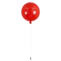 BALLOON  Παιδικό Φωτιστικό Οροφής Μπάλα Μονόφωτο 1 x E27 IP20 Κόκκινο Πλαστικό με Ασημί Μέταλλο - Μ30 x Π30 x Υ33cm