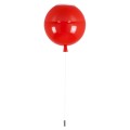 BALLOON  Παιδικό Φωτιστικό Οροφής Μπάλα Μονόφωτο 1 x E27 IP20 Κόκκινο Πλαστικό με Ασημί Μέταλλο - Μ30 x Π30 x Υ33cm