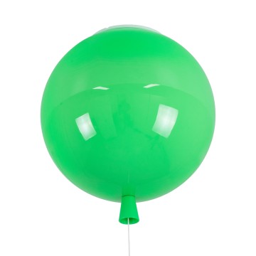 BALLOON  Παιδικό Φωτιστικό Οροφής Μπάλα Μονόφωτο 1 x E27 IP20 Πράσινο Πλαστικό με Ασημί Μέταλλο - Μ30 x Π30 x Υ33cm