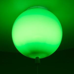 BALLOON  Παιδικό Φωτιστικό Οροφής Μπάλα Μονόφωτο 1 x E27 IP20 Πράσινο Πλαστικό με Ασημί Μέταλλο - Μ30 x Π30 x Υ33cm