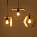 GLOBOSTAR® ELISE  Μοντέρνο Κρεμαστό Φωτιστικό Οροφής με Ντουί 3 x E27 AC 220-240V IP20 - Μπεζ & Μαύρο - Μ76 x Π8 x Υ25cm
