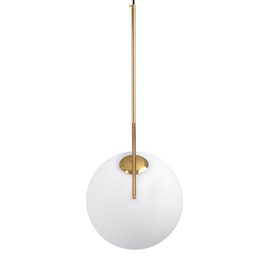 GLOBOSTAR® MONROE  Μοντέρνο Κρεμαστό Φωτιστικό Οροφής με Ντουί 1 x E27 AC 220-240V IP20 - Χρυσό & Λευκό - Μ30 x Π30 x Υ75cm