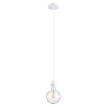 GLOBOSTAR® HANNA  Boho Κρεμαστό Φωτιστικό Οροφής με Ντουί 1 x E27 AC 220-240V IP20 - Μπεζ & Λευκό - Μ4 x Π4 x Υ110cm