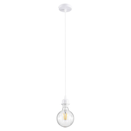 GLOBOSTAR® HANNA  Boho Κρεμαστό Φωτιστικό Οροφής με Ντουί 1 x E27 AC 220-240V IP20 - Μπεζ & Λευκό - Μ4 x Π4 x Υ110cm