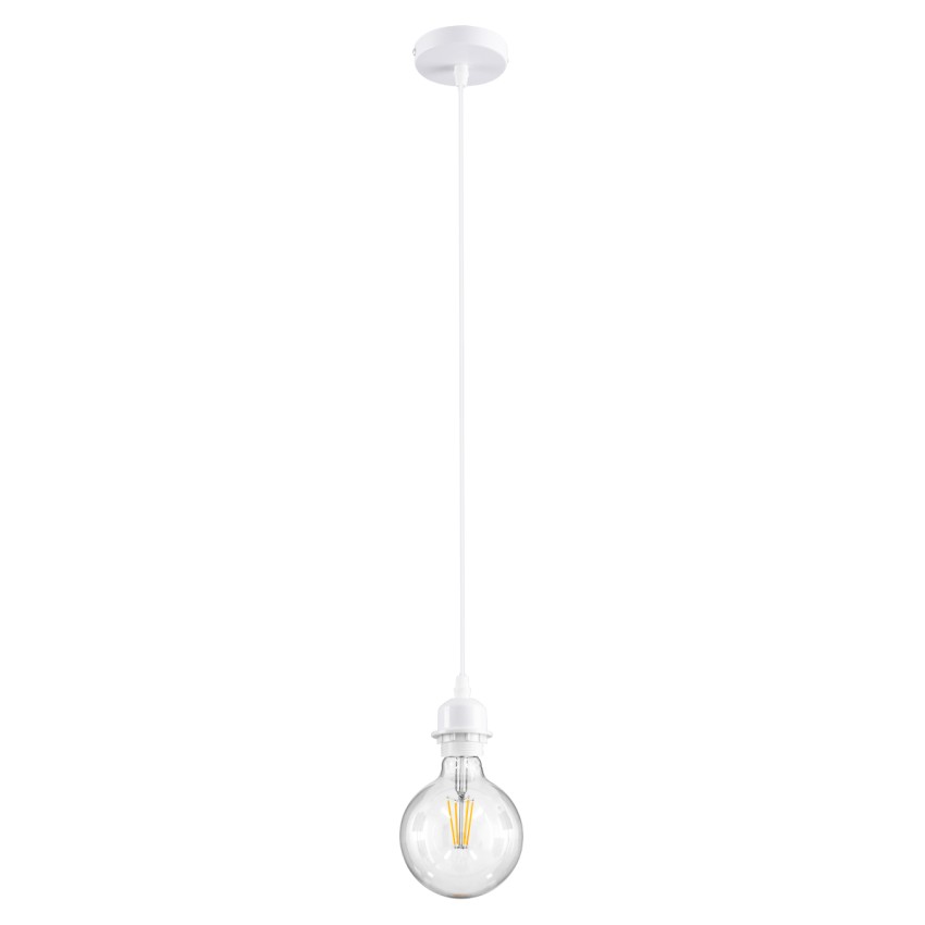 GLOBOSTAR® HANNA  Boho Κρεμαστό Φωτιστικό Οροφής με Ντουί 1 x E27 AC 220-240V IP20 - Μπεζ & Λευκό - Μ4 x Π4 x Υ110cm
