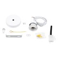 GLOBOSTAR® HANNA  Boho Κρεμαστό Φωτιστικό Οροφής με Ντουί 1 x E27 AC 220-240V IP20 - Μπεζ & Λευκό - Μ4 x Π4 x Υ110cm