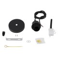 GLOBOSTAR® HANNA  Μοντέρνο Φωτιστικό Οροφής με Ντουί 1 x E27 AC 220-240V IP20 - Μαύρο - Μ4 x Π4 x Υ110cm