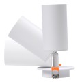 GLOBOSTAR® LEO  Χωνευτό Κινούμενο Φωτιστικό Downlight Σποτ με Ντουί 1 x GU10 AC 220-240V IP20 - Λευκό Ματ - Μ9 x Π9 x Υ17cm / Q7cm