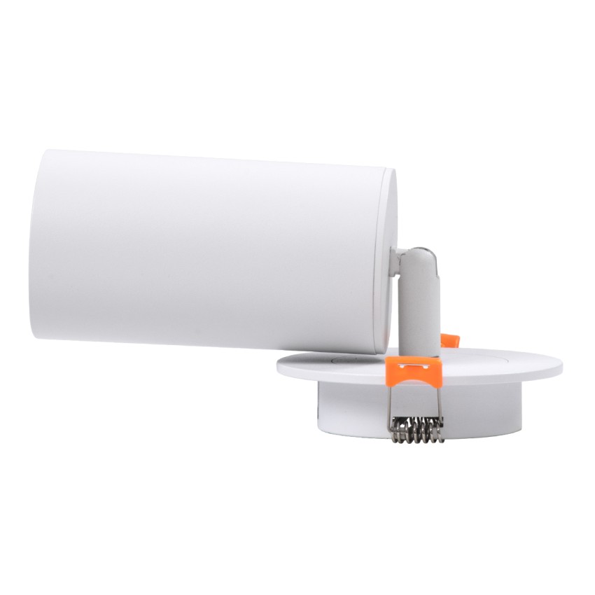 GLOBOSTAR® LEO  Χωνευτό Κινούμενο Φωτιστικό Downlight Σποτ με Ντουί 1 x GU10 AC 220-240V IP20 - Λευκό Ματ - Μ9 x Π9 x Υ17cm / Q7cm