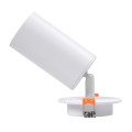GLOBOSTAR® LEO  Χωνευτό Κινούμενο Φωτιστικό Downlight Σποτ με Ντουί 1 x GU10 AC 220-240V IP20 - Λευκό Ματ - Μ9 x Π9 x Υ17cm / Q7cm