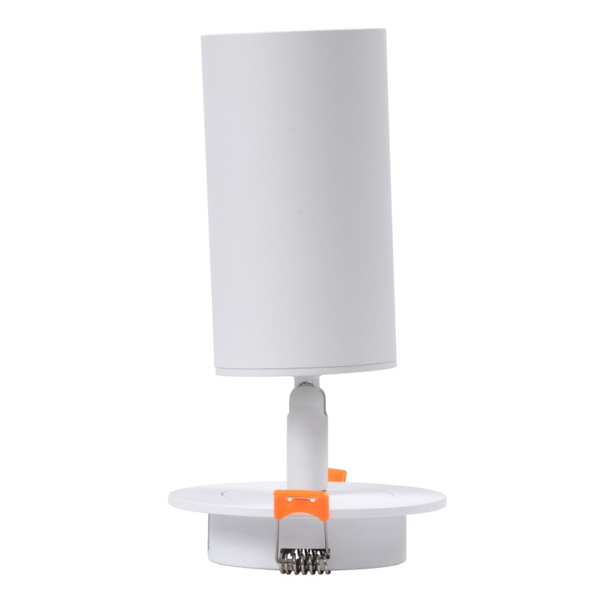 GLOBOSTAR® LEO  Χωνευτό Κινούμενο Φωτιστικό Downlight Σποτ με Ντουί 1 x GU10 AC 220-240V IP20 - Λευκό Ματ - Μ9 x Π9 x Υ17cm / Q7cm