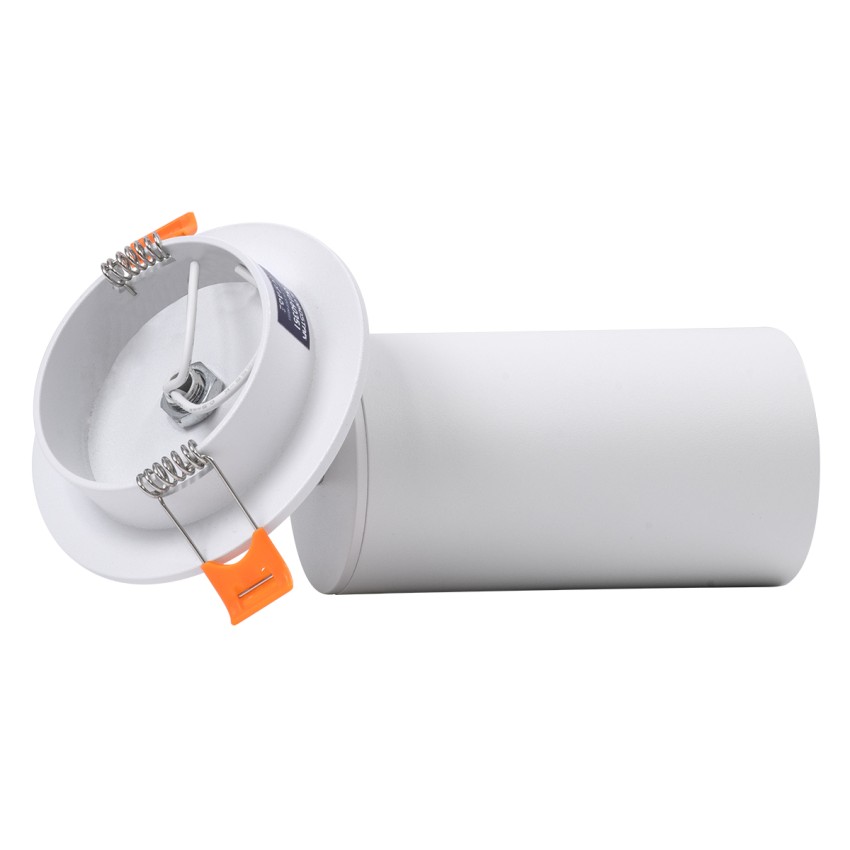 GLOBOSTAR® LEO  Χωνευτό Κινούμενο Φωτιστικό Downlight Σποτ με Ντουί 1 x GU10 AC 220-240V IP20 - Λευκό Ματ - Μ9 x Π9 x Υ17cm / Q7cm