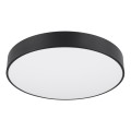 GLOBOSTAR® BURTON  Μοντέρνο Κρεμαστό Φωτιστικό Οροφής LED 75W 8625lm 120° AC 220-240V IP20 Ρυθμιζόμενο Λευκό CCT με Χειριστήριο από 2700K έως 6000K Dimmable - Lumileds SMD Chip - Μαύρο Ματ - Μ60 x Π60 x Υ8cm