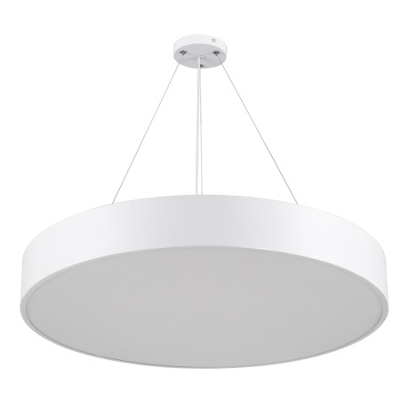 GLOBOSTAR® BURTON  Μοντέρνο Κρεμαστό Φωτιστικό Οροφής LED 75W 8625lm 120° AC 220-240V IP20 Ρυθμιζόμενο Λευκό CCT με Χειριστήριο από 2700K έως 6000K Dimmable - Lumileds SMD Chip - Λευκό Ματ - Μ60 x Π60 x Υ8cm