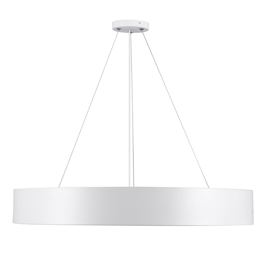 GLOBOSTAR® BURTON  Μοντέρνο Κρεμαστό Φωτιστικό Οροφής LED 75W 8625lm 120° AC 220-240V IP20 Ρυθμιζόμενο Λευκό CCT με Χειριστήριο από 2700K έως 6000K Dimmable - Lumileds SMD Chip - Λευκό Ματ - Μ60 x Π60 x Υ8cm