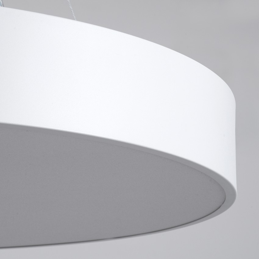 GLOBOSTAR® BURTON  Μοντέρνο Κρεμαστό Φωτιστικό Οροφής LED 75W 8625lm 120° AC 220-240V IP20 Ρυθμιζόμενο Λευκό CCT με Χειριστήριο από 2700K έως 6000K Dimmable - Lumileds SMD Chip - Λευκό Ματ - Μ60 x Π60 x Υ8cm