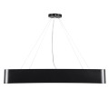 GLOBOSTAR® KAMALA  Μοντέρνο Κρεμαστό Φωτιστικό Οροφής LED 75W 8625lm 120° AC 220-240V IP20 Ρυθμιζόμενο Λευκό CCT με Χειριστήριο από 2700K έως 6000K Dimmable - Lumileds SMD Chip - Μαύρο Ματ - Μ60 x Π60 x Υ8cm