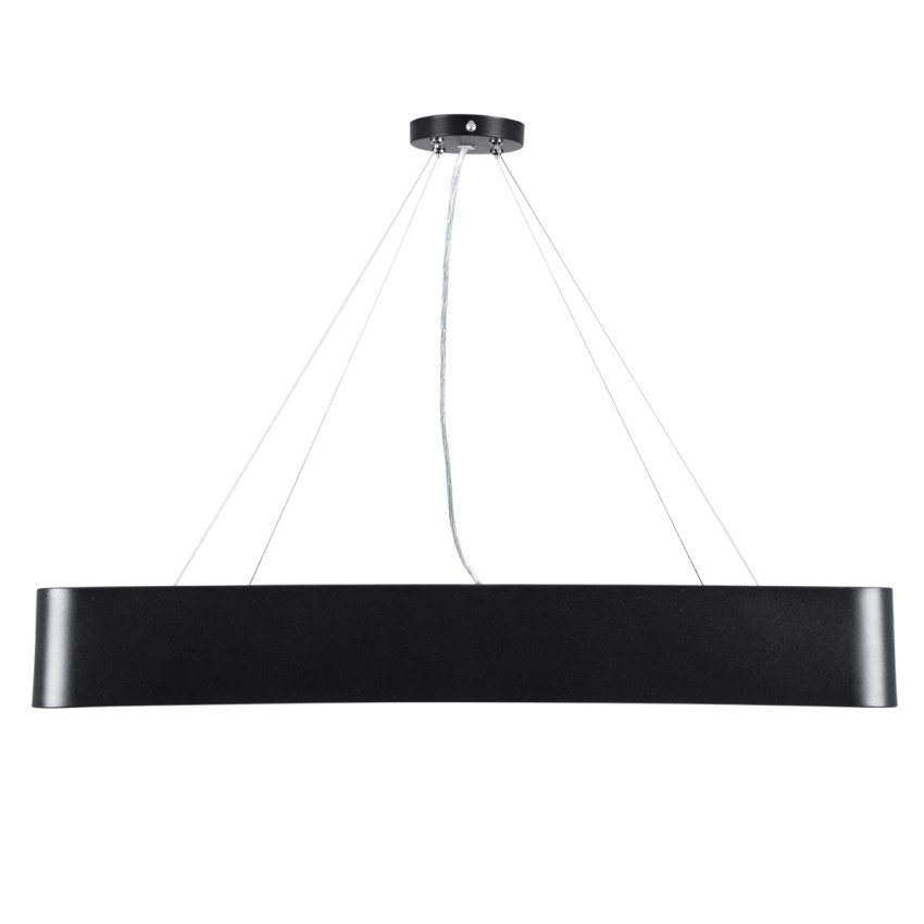 GLOBOSTAR® KAMALA  Μοντέρνο Κρεμαστό Φωτιστικό Οροφής LED 75W 8625lm 120° AC 220-240V IP20 Ρυθμιζόμενο Λευκό CCT με Χειριστήριο από 2700K έως 6000K Dimmable - Lumileds SMD Chip - Μαύρο Ματ - Μ60 x Π60 x Υ8cm
