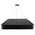 GLOBOSTAR® KAMALA  Μοντέρνο Κρεμαστό Φωτιστικό Οροφής LED 75W 8625lm 120° AC 220-240V IP20 Ρυθμιζόμενο Λευκό CCT με Χειριστήριο από 2700K έως 6000K Dimmable - Lumileds SMD Chip - Μαύρο Ματ - Μ60 x Π60 x Υ8cm