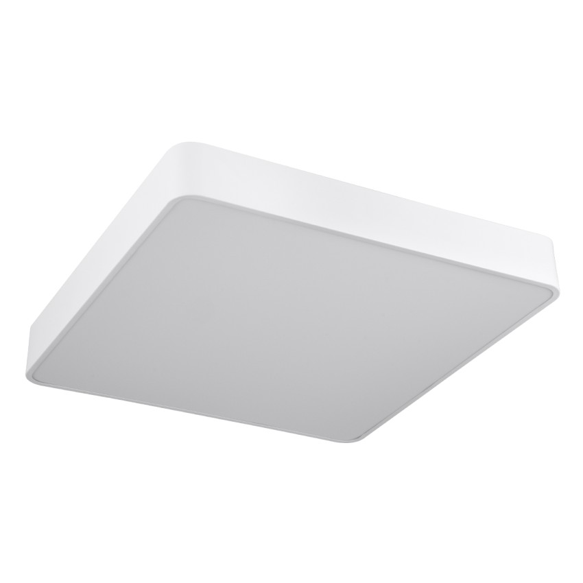 GLOBOSTAR® KAMALA  Μοντέρνο Κρεμαστό Φωτιστικό Οροφής LED 75W 8625lm 120° AC 220-240V IP20 Ρυθμιζόμενο Λευκό CCT με Χειριστήριο από 2700K έως 6000K Dimmable - Lumileds SMD Chip - Λευκό Ματ - Μ60 x Π60 x Υ8cm